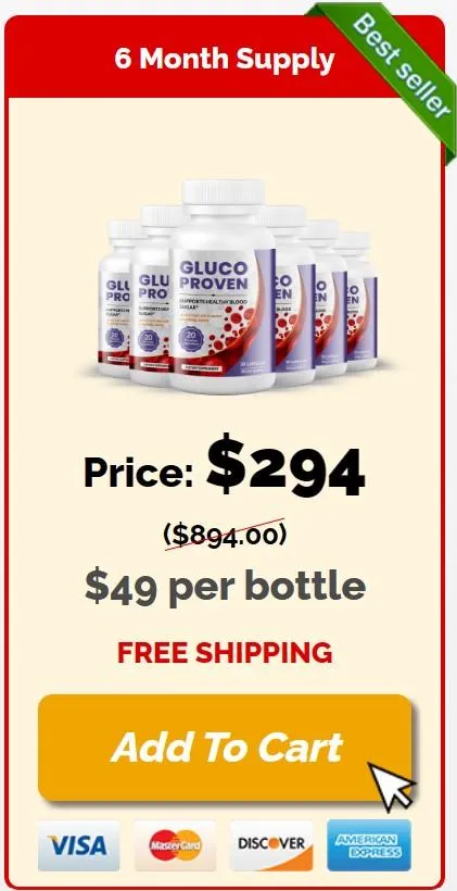 GlucoProven 6 bottles