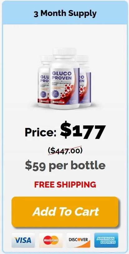 GlucoProven 3 bottles