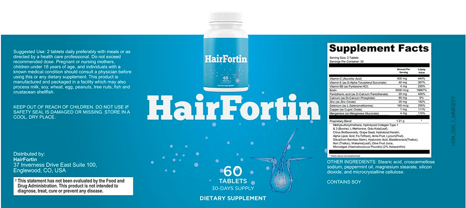 Hair Fortin supplement facts