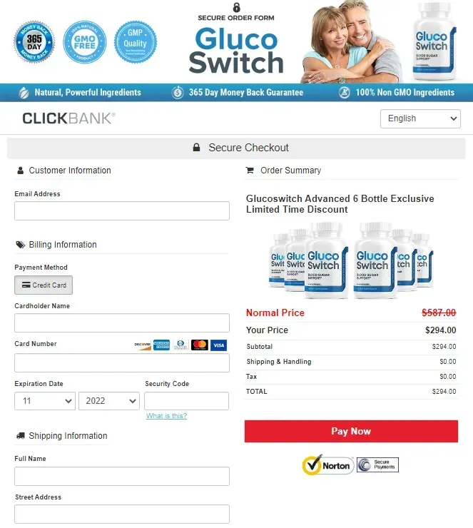 glucoswitch Order Page