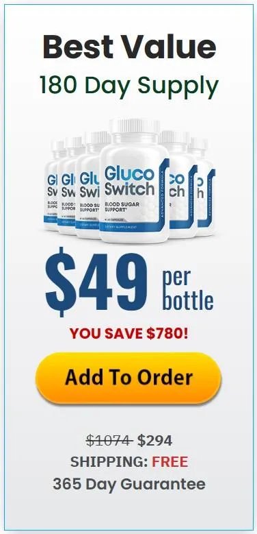 GlucoSwitch 6 Bottle Price