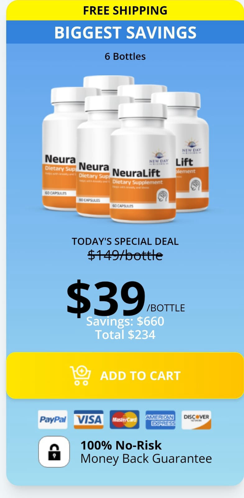 NeuraLift 6 bottle 