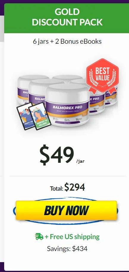 Balmorex Pro 6 jar pricing