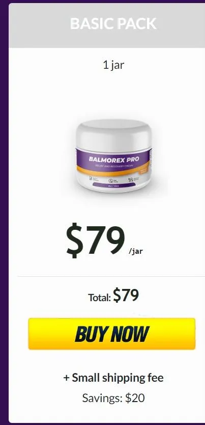 Balmorex Pro 1 jar pricing