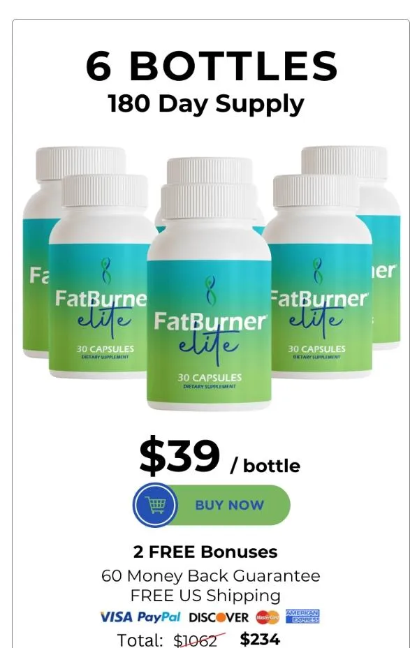 Fatburner Elite -6-bottle-price