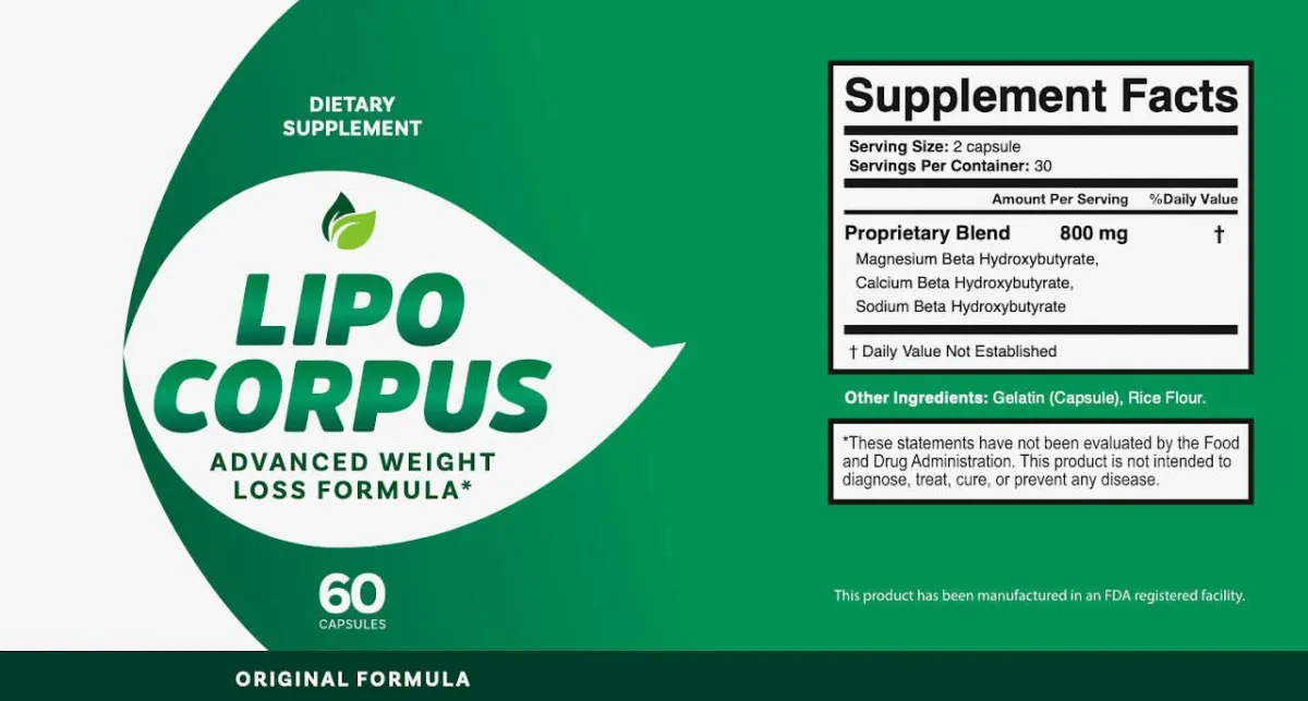 Lipo Corpus Supplement fact