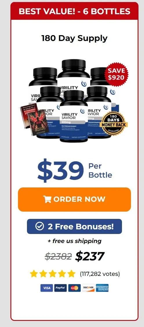 Virility Savior-6-bottle-price