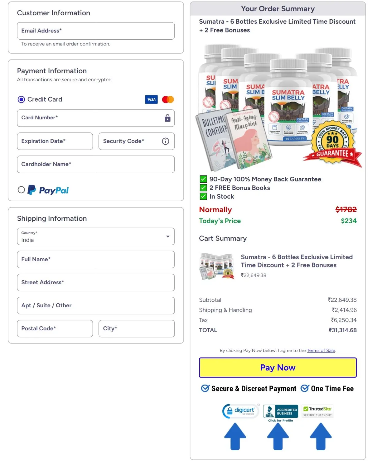 Sumatra Slim Belly Tonic Order Page