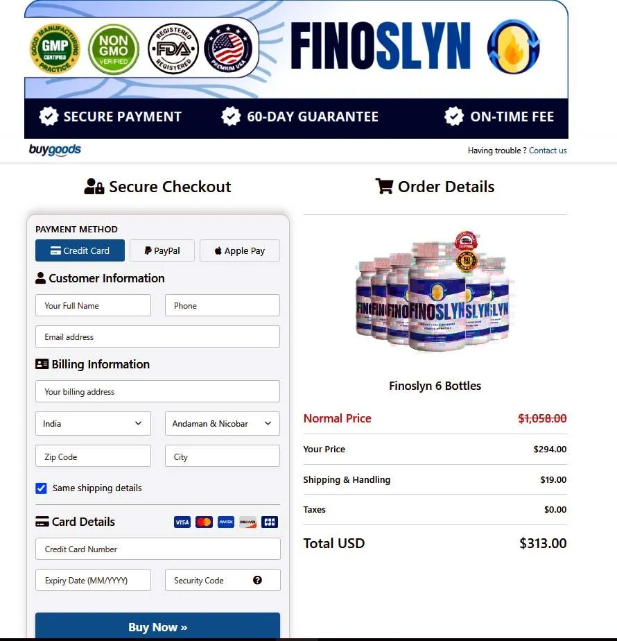 FinoSlyn Order Page