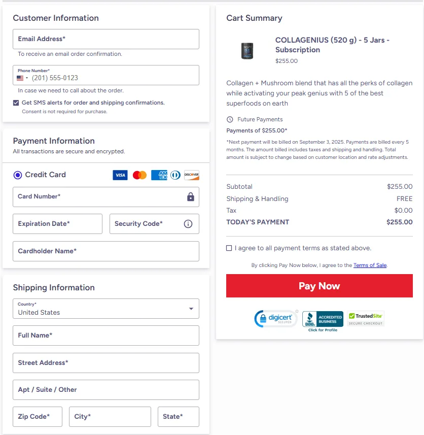Nootopia Order Page