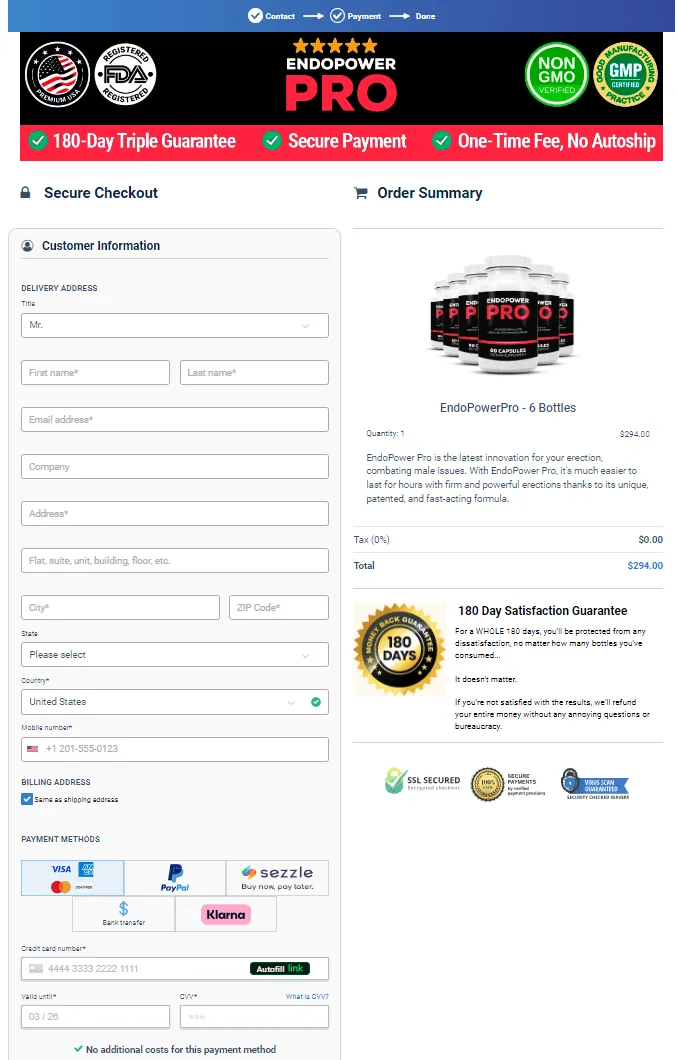 endopower order page
