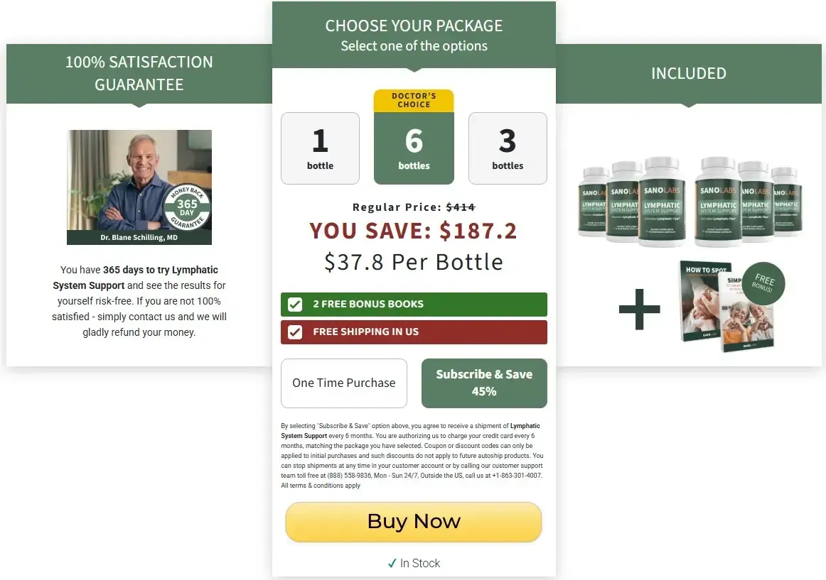 Lymphatic-system-support Pricing
