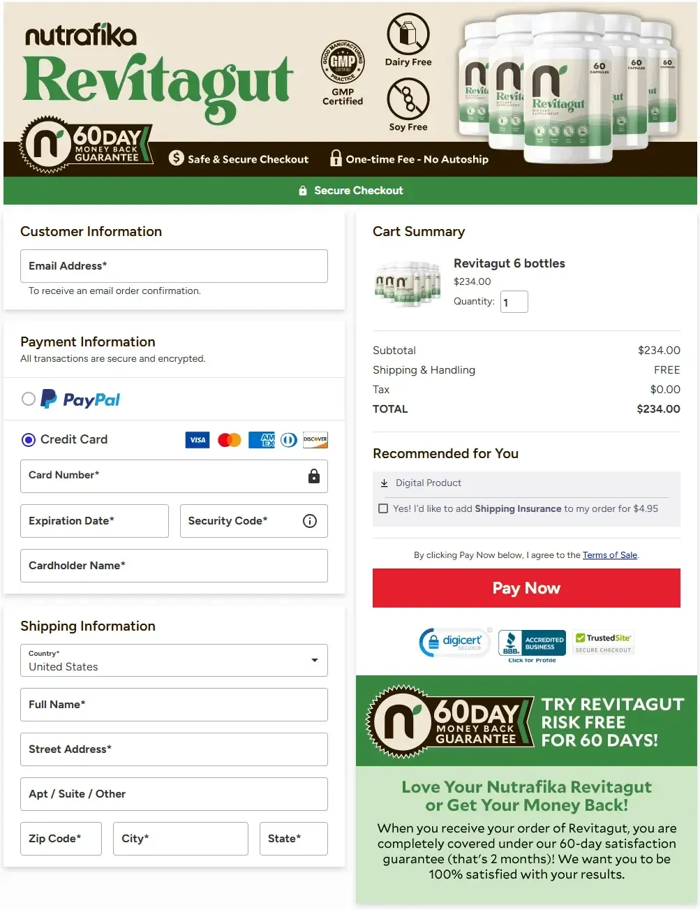 Revitagut Supplement order