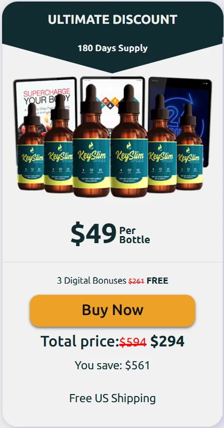Keyslim Drops-6-bottle-price