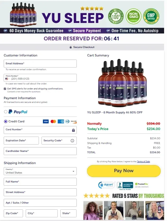 Yu Sleep order page