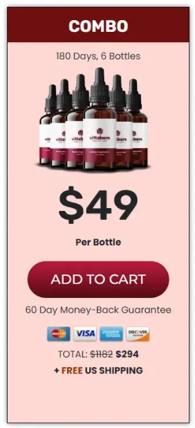 VittaBurn 6 bottle