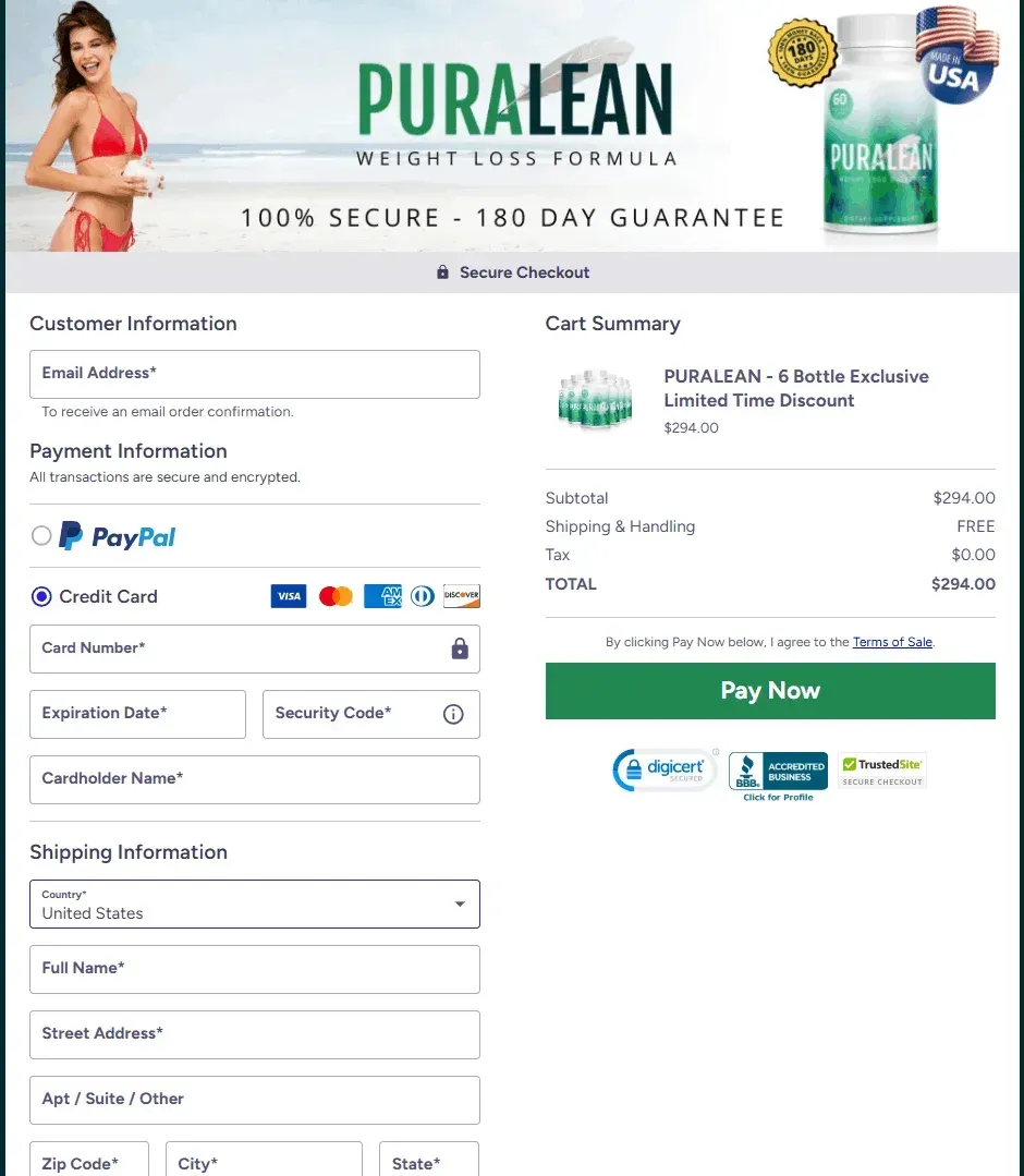 PuraLean- Order Page