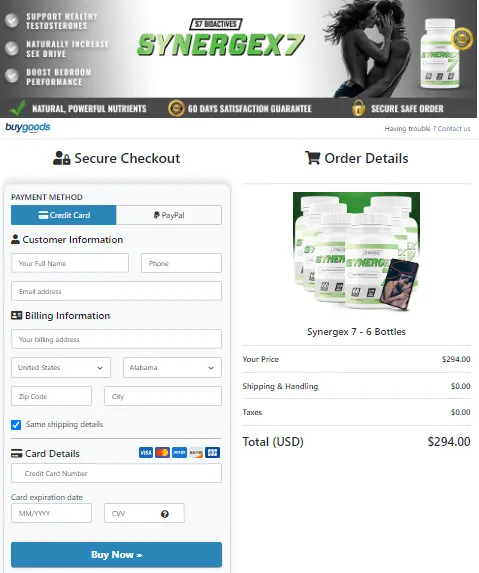 Synergex 7- Order Page