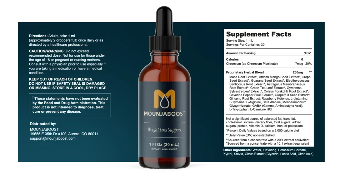 MounjaBoost Supplement Facts