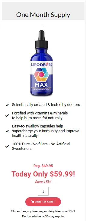 Lipo Drops-1-bottle-price