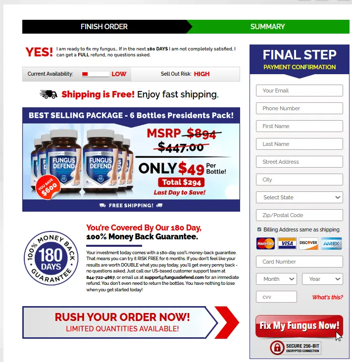 Fungus Defend Order Page