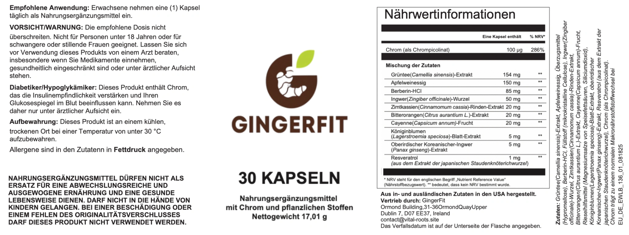 GingerFit Order Page