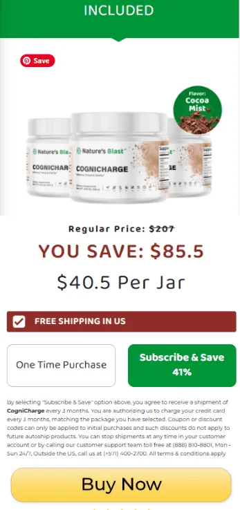 CogniCharge 3 Jars Price