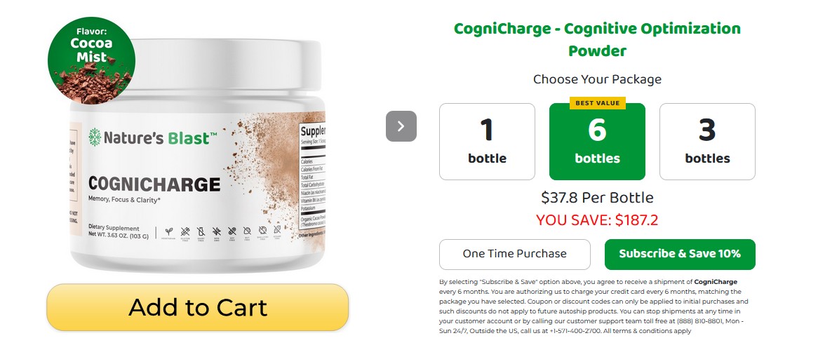 CogniCharge Order Page