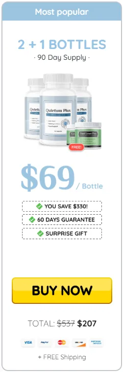 Quietum Plus 3 Bottles Price