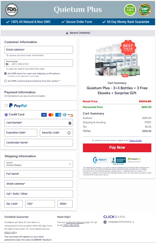 Quietum Plus Order Page