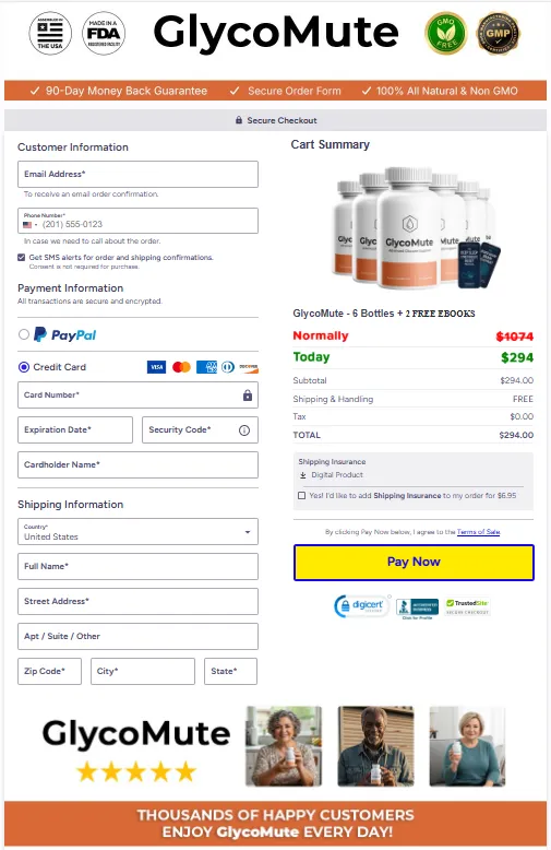 GlycoMute Order Page