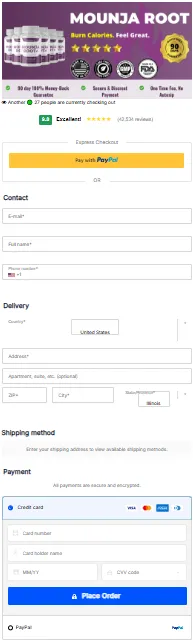 MounjaRoot Order Page