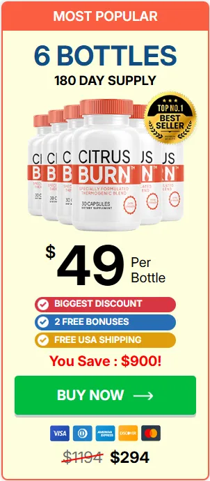 Citrus Burn 6 bottles price