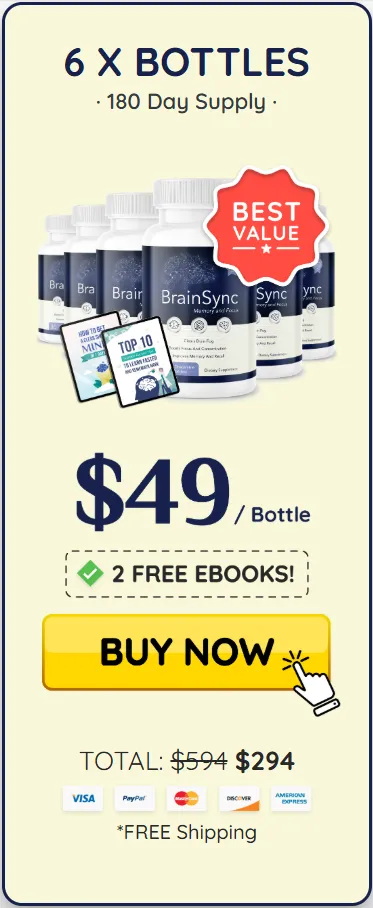 BrainSync 6 bottles price