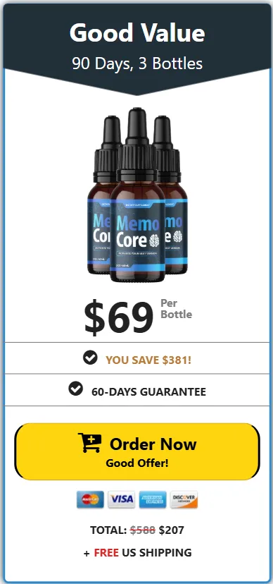 memocore 3 bottles price