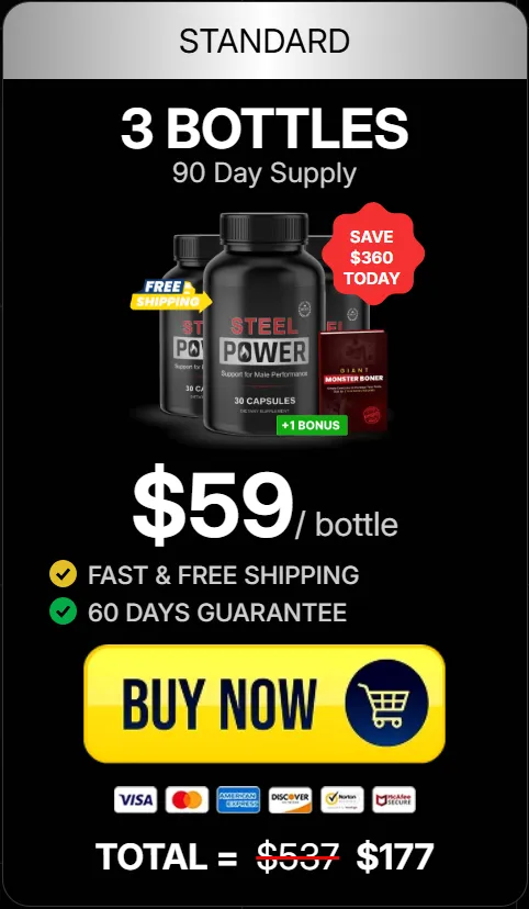 steel power 3 bottles price
