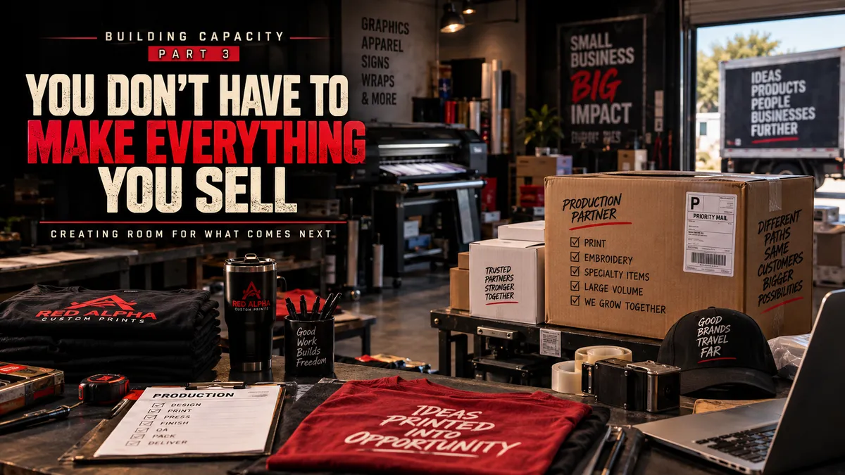 You Don’t Have to Make Everything You Sell | Building Capacity Part 3