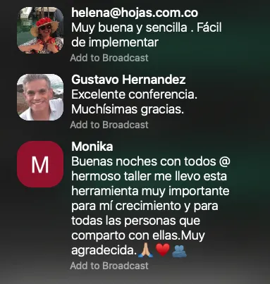 Testimoniales Webinars Juan Pablo Gaviria