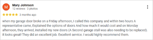 garage door company near me