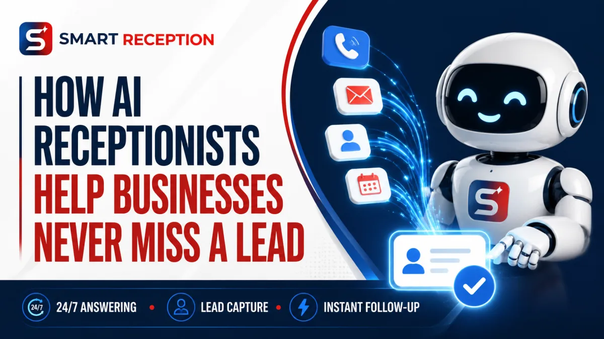 AI receptionist assisting a small business with lead capture