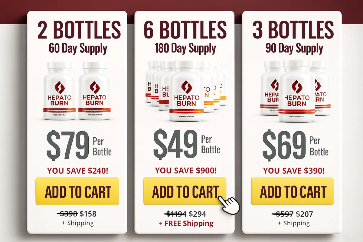 all type of bottles n quantity of 2 3 and 6 pack hepatoburn