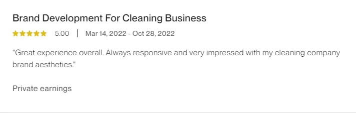 upwork project 5 star review