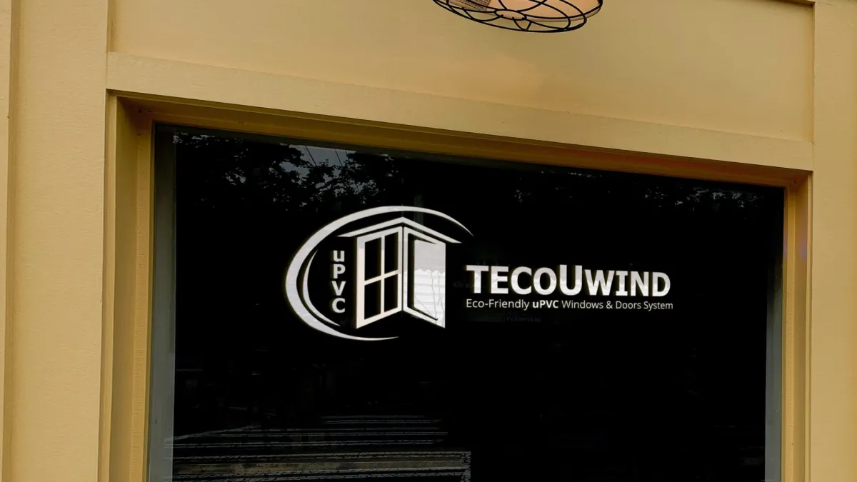 Modern logo concept design for Tecouwind, an UPVC windows and doors startup.