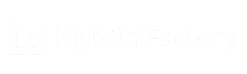 Logo of MyMini Factory, featured on extermarketing.com, representing a platform for 3D printing and design sharing.