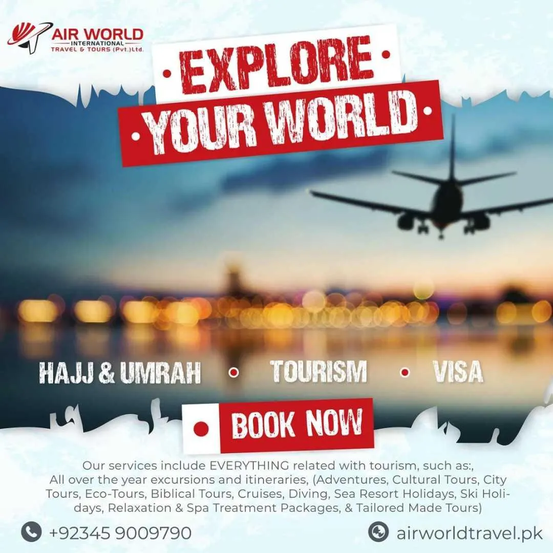 social media post of air world international travel agency
