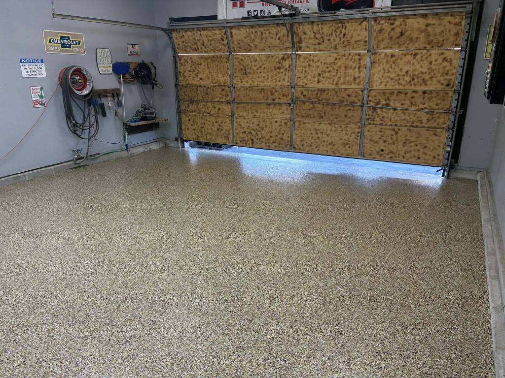 Decorative stained concrete with rich color and finish