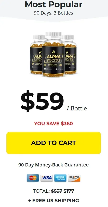 Alpha Surge 3 bottles