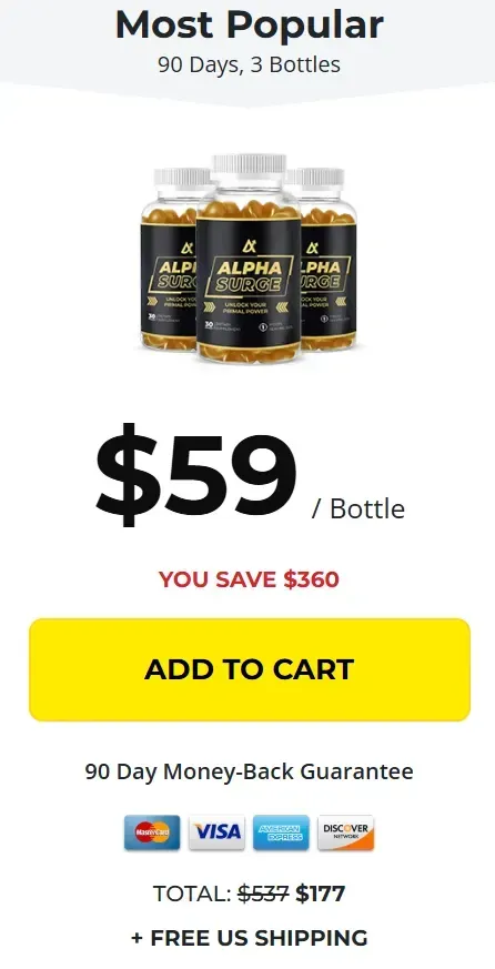 Alpha Surge 3 bottles