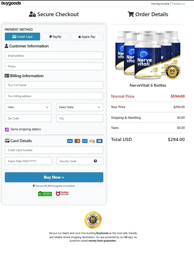 NerveVitali buy 