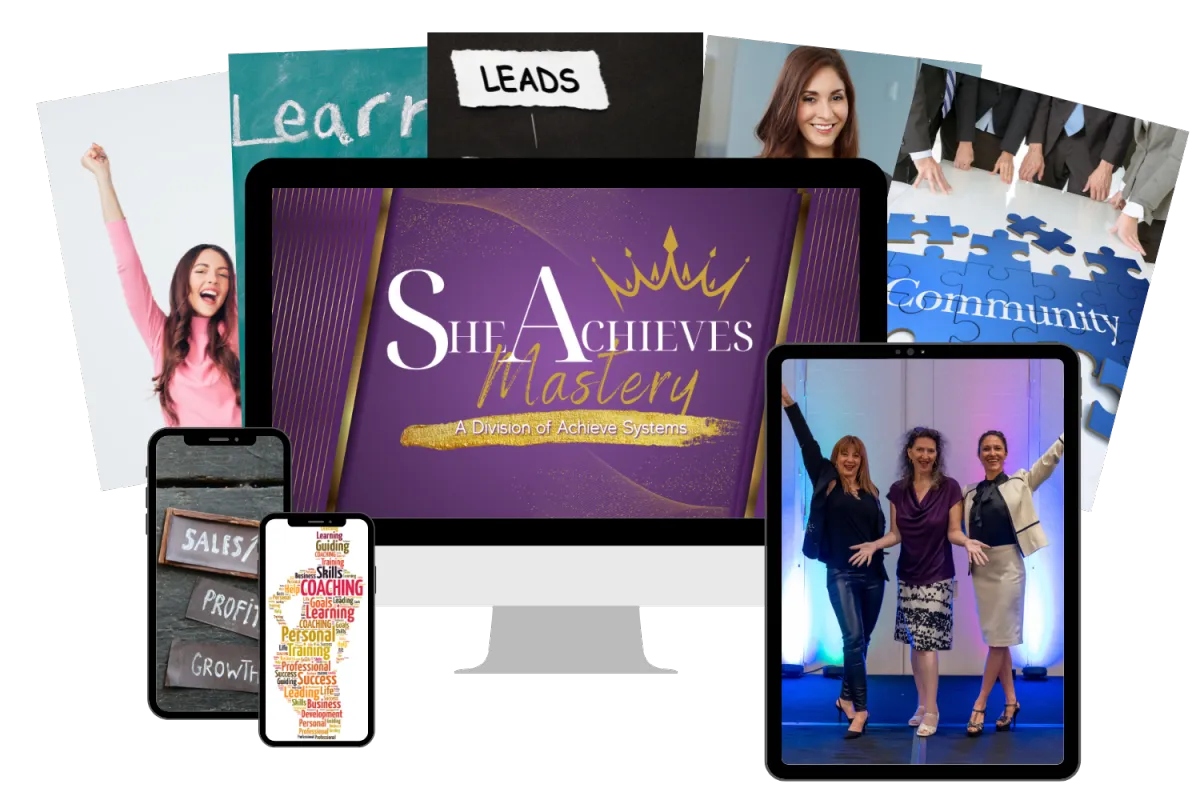 Confident woman leading a meeting, representing career and business growth